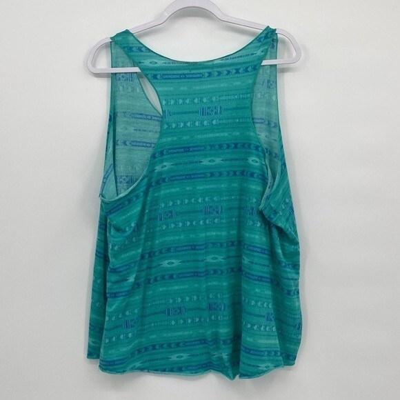 Maurices Womens Printed Stretch Scoop Neck Sleeveless Tank Top Green Size 3 - Picture 6 of 8
